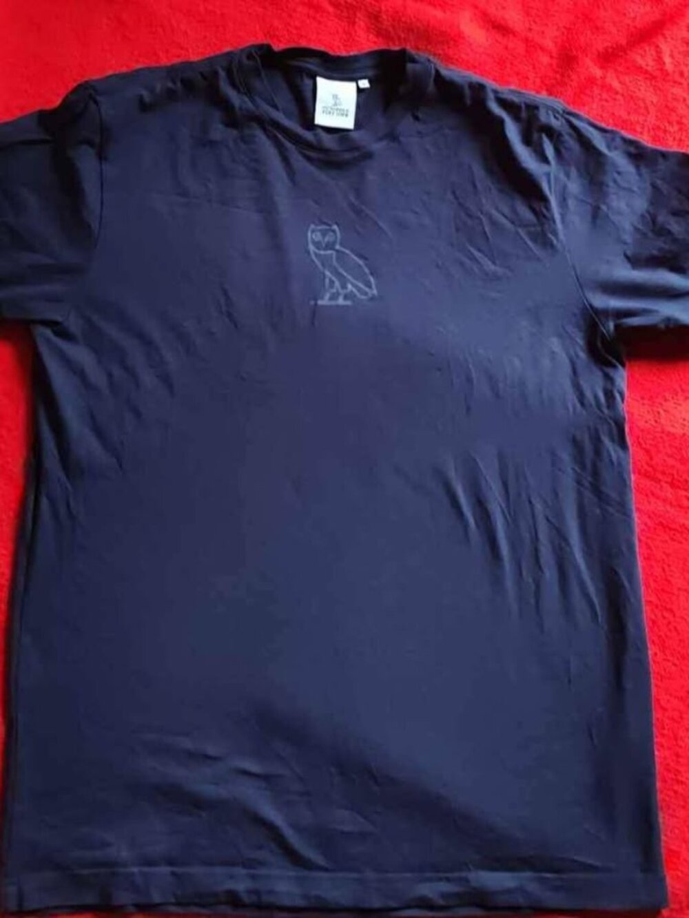 October Very Own OVO T-Shirt Sz S Excellent Owl Dark Blue